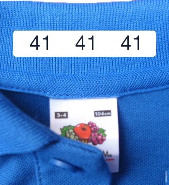 Naamlabels Kleding